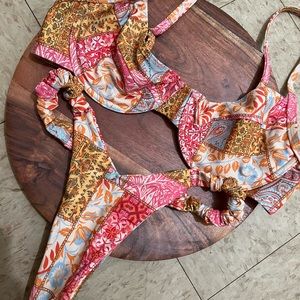 Kulani Kinis Multicolor Patchwork Bikini